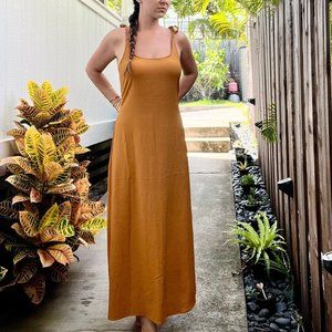 Lulu's Orange Maxi Dress
